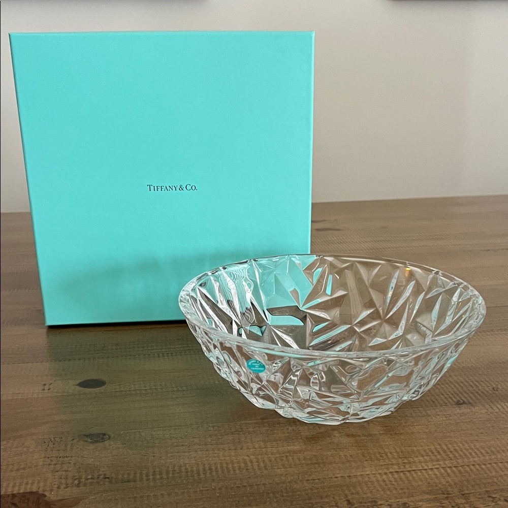 Tiffany & Co. Crystal Bowl with Geometric Pattern